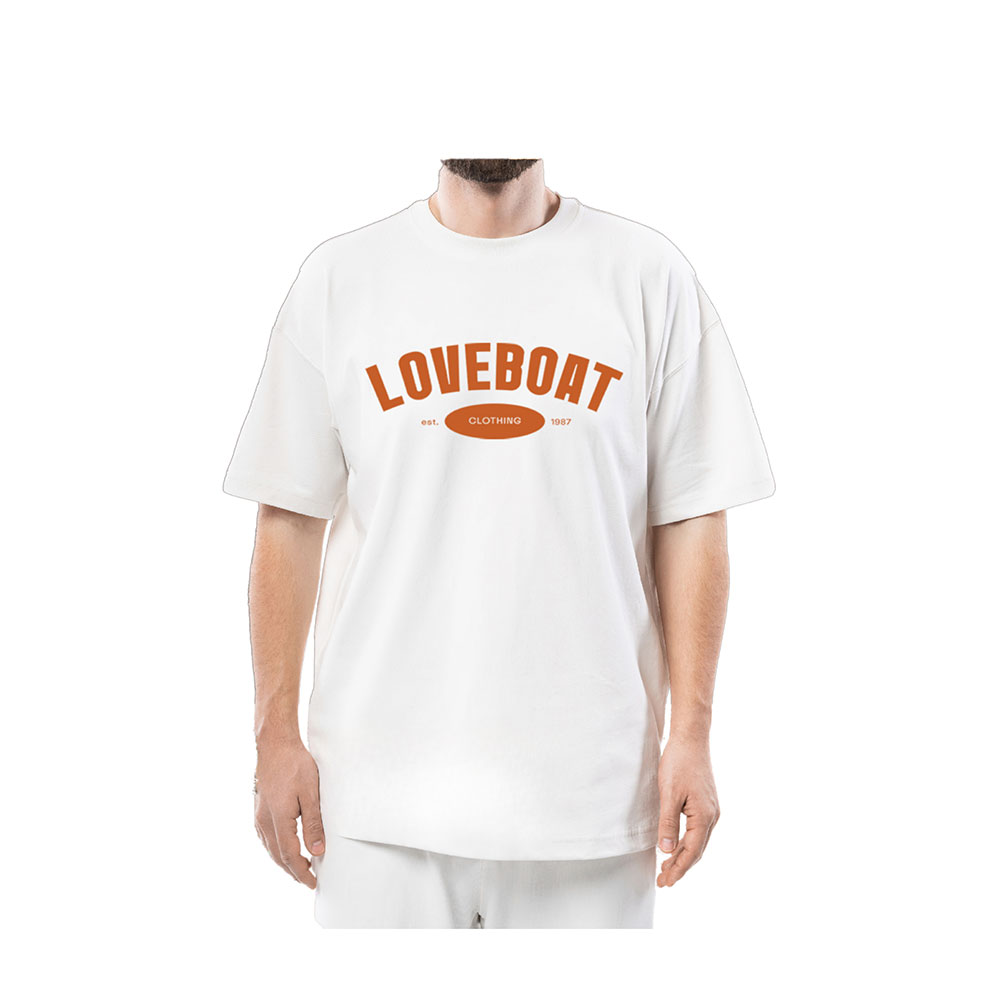 White T-shirt with Orange Logo (1)